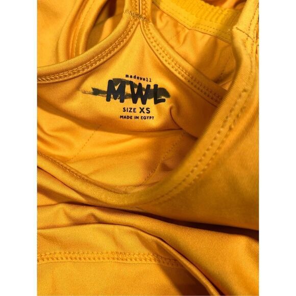 NWT Madewell Women's Yellow Tungsten Glow Flex Cutout Fitness Dress‎ Size XS - Picture 8 of 8